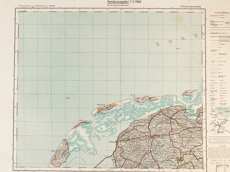 Leeuwarden. J 54 Ubersichskarte von Mitteleuropa 1 : 300.000 Sonderausgabe …