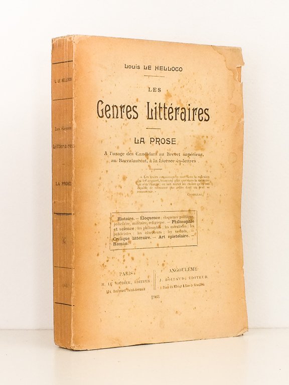 Les Genres littéraires : La Prose , à l'usage des …