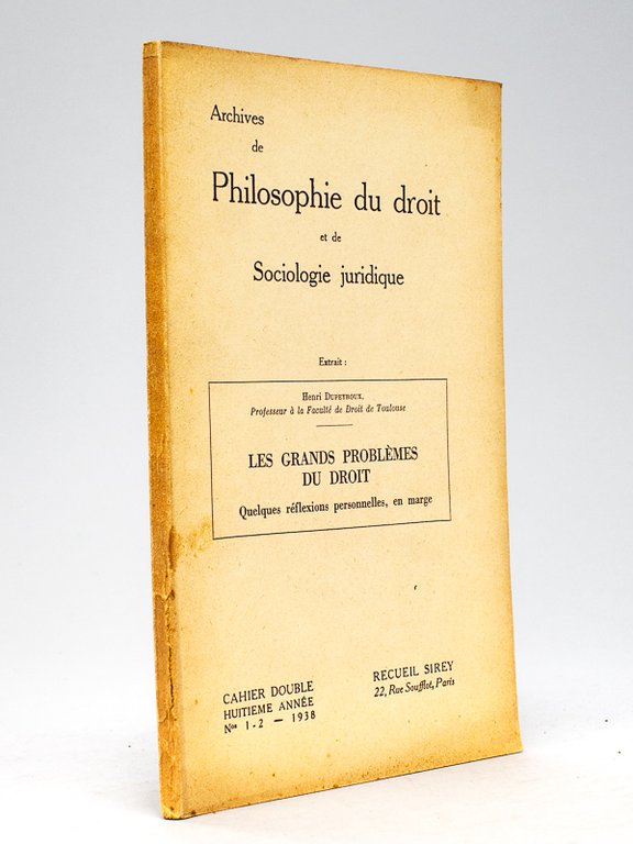 Les Grands Problèmes du Droit. Quelques réflexions personnelles, en marge … | Immagine Gallery 2
