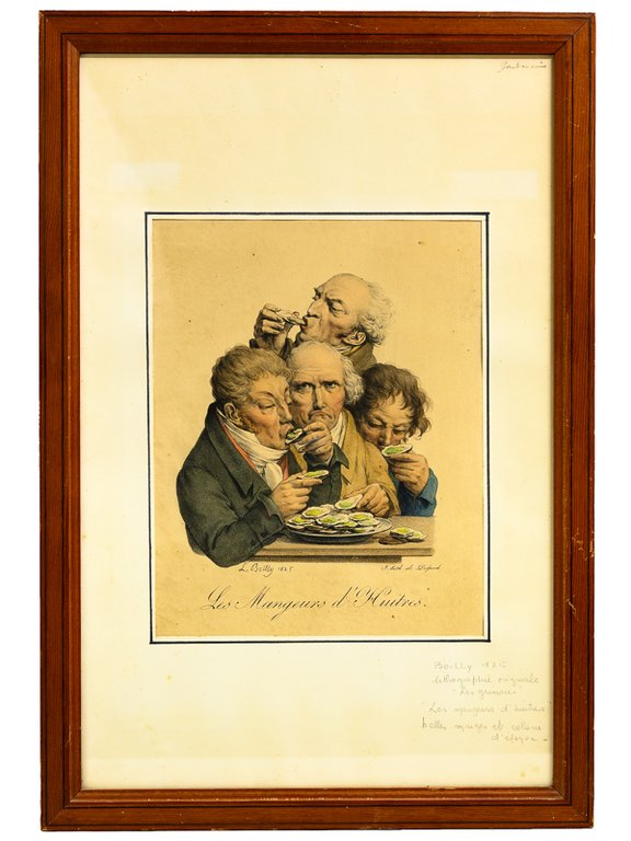 Les Mangeurs d'Huîtres [ Lithographie originale en couleurs ]