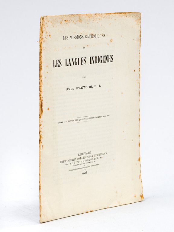 Les Missions catholiques et les langues indigènes.