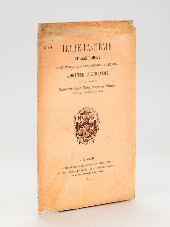 Lettre Pastorale et Mandement de son Eminence le Cardinal-Archevêque de …