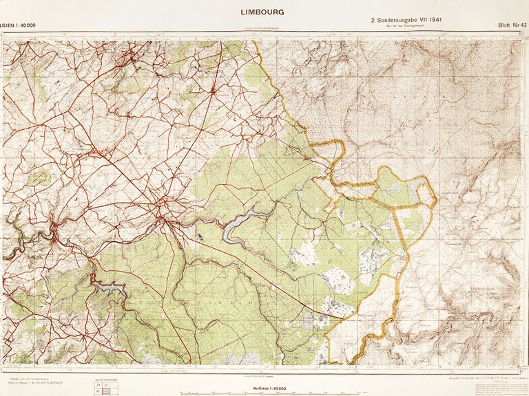 Limbourg 1 : 40.000 Sonderausgabe VII 1941 Nur für Dienstgebrauch. …