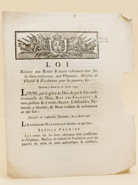 Loi relative aux Rentes, & autres redevances dues sur les …