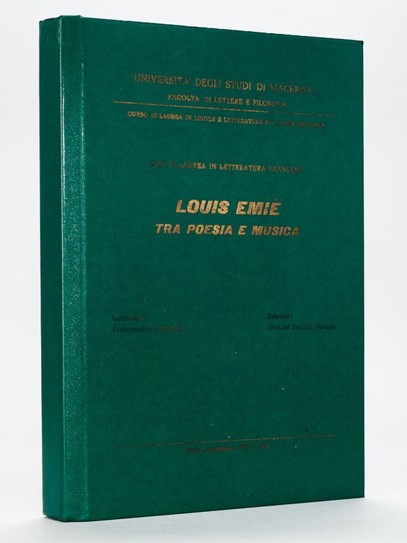 Louis Emié tra poesia e musica. Tesi di Maurea in …