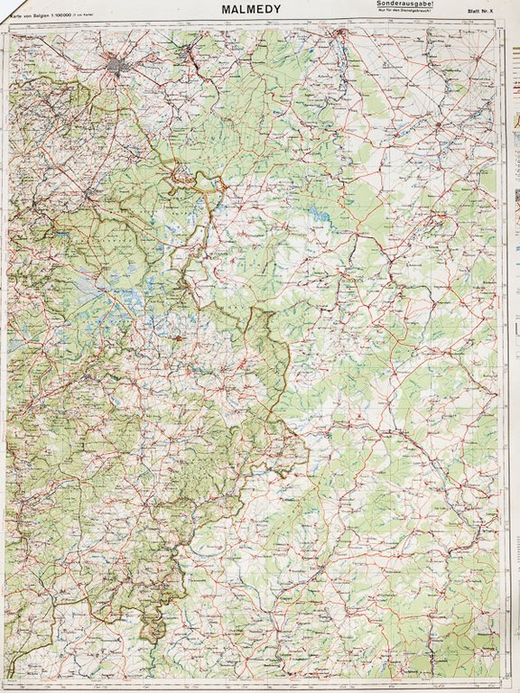 Malmedy 1 : 100.000 Sonderausgabe ! Nur für Dienstgebrauch ! …