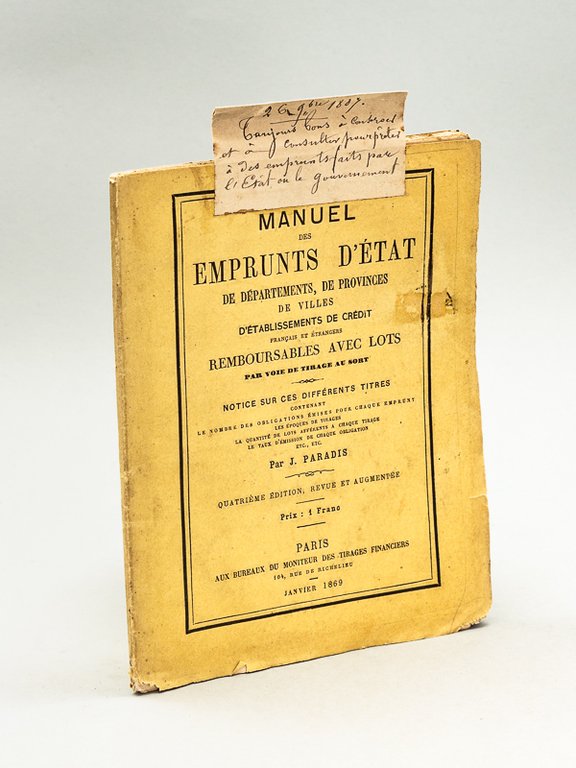 Manuel des Emprunts d'Etat de Départements, de Provinces, de Villes, …