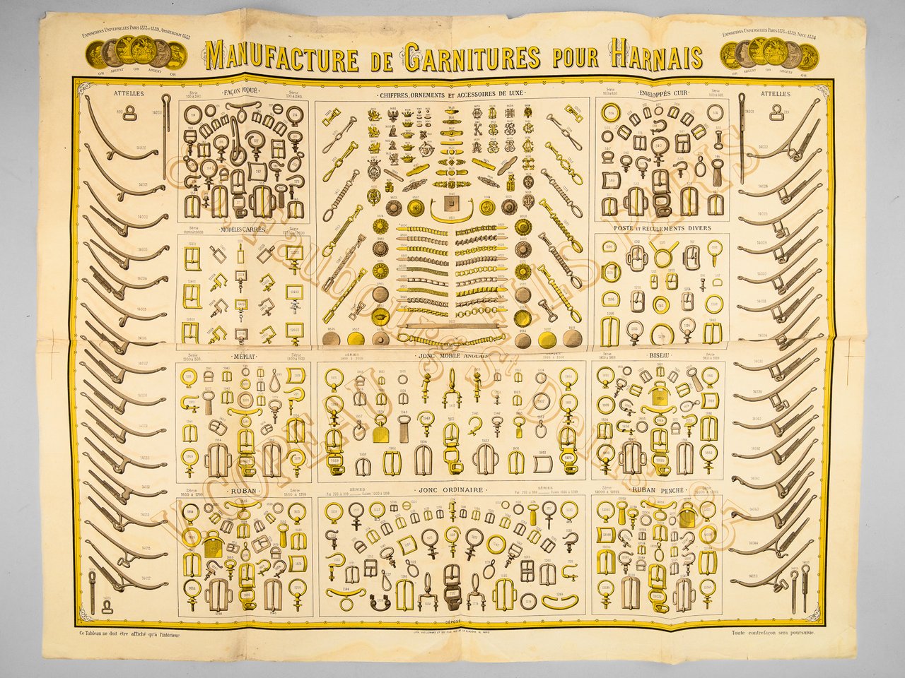 Manufacture de Garnitures pour Harnais [ Tableau dépliant en couleurs …