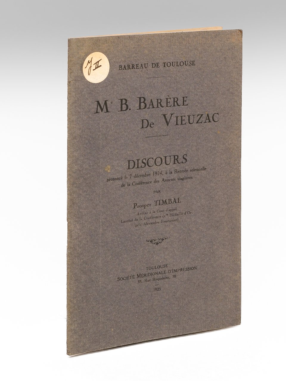 Me. B. Barère de Vieuzac. Discours prononcé le 7 décembre …