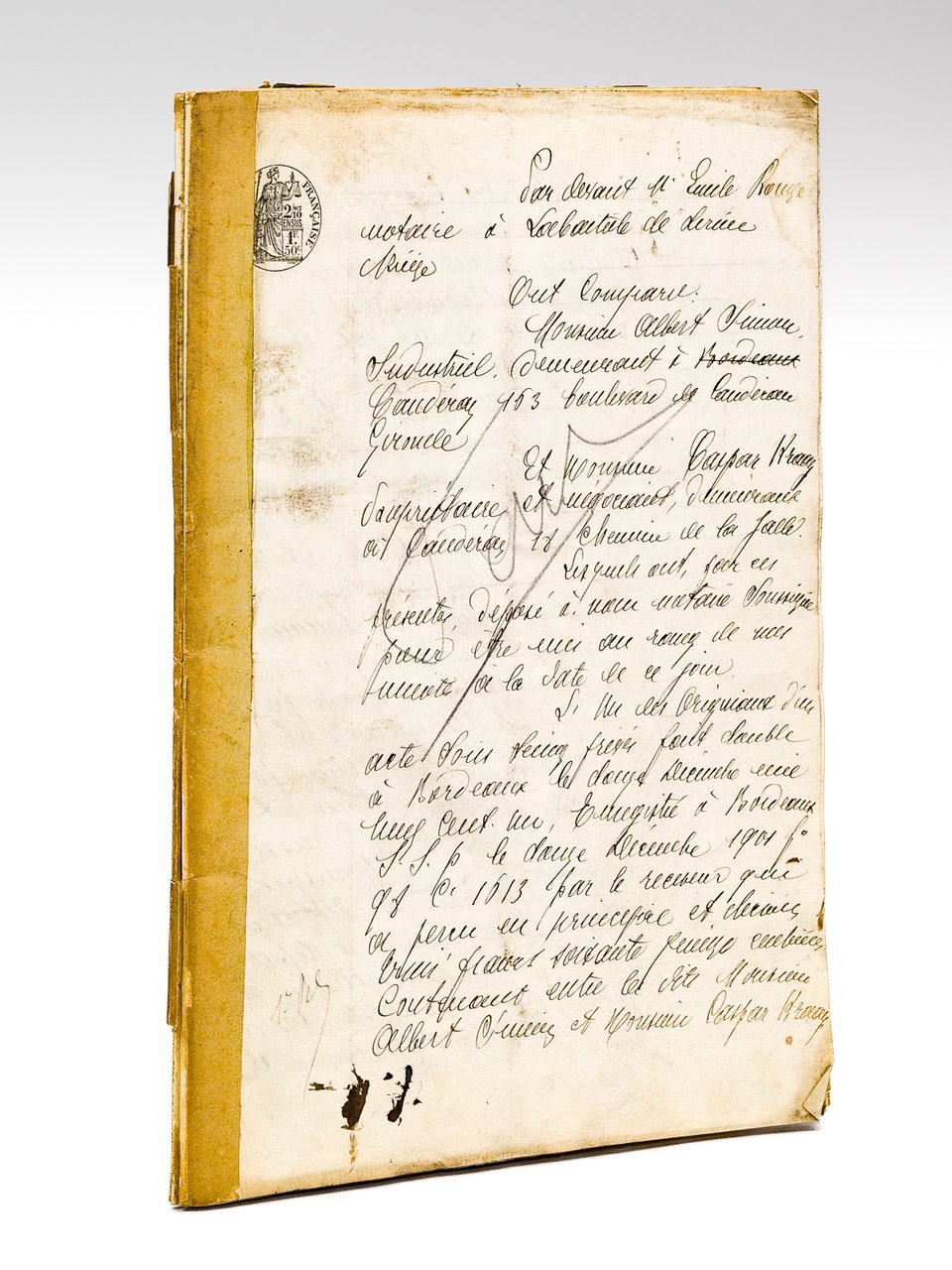 [ Mines d'Alzen ] Acte notarié (expédition). Statuts constitutifs de …