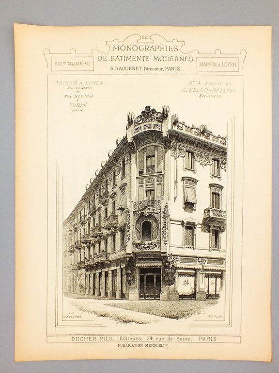 Monographies de Bâtiments Modernes - Maison à loyer, rue de …