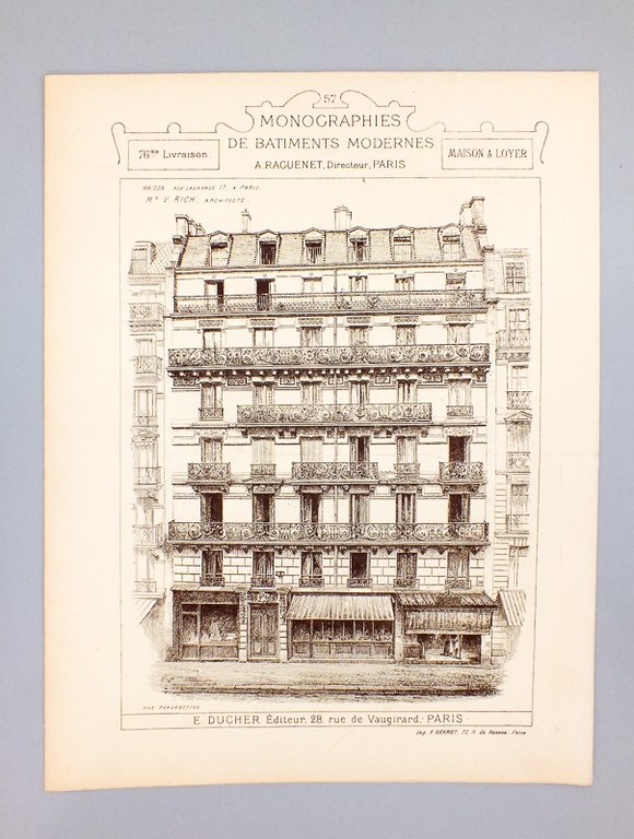 Monographies de Bâtiments Modernes - Maison rue Lagrange, 17 à …