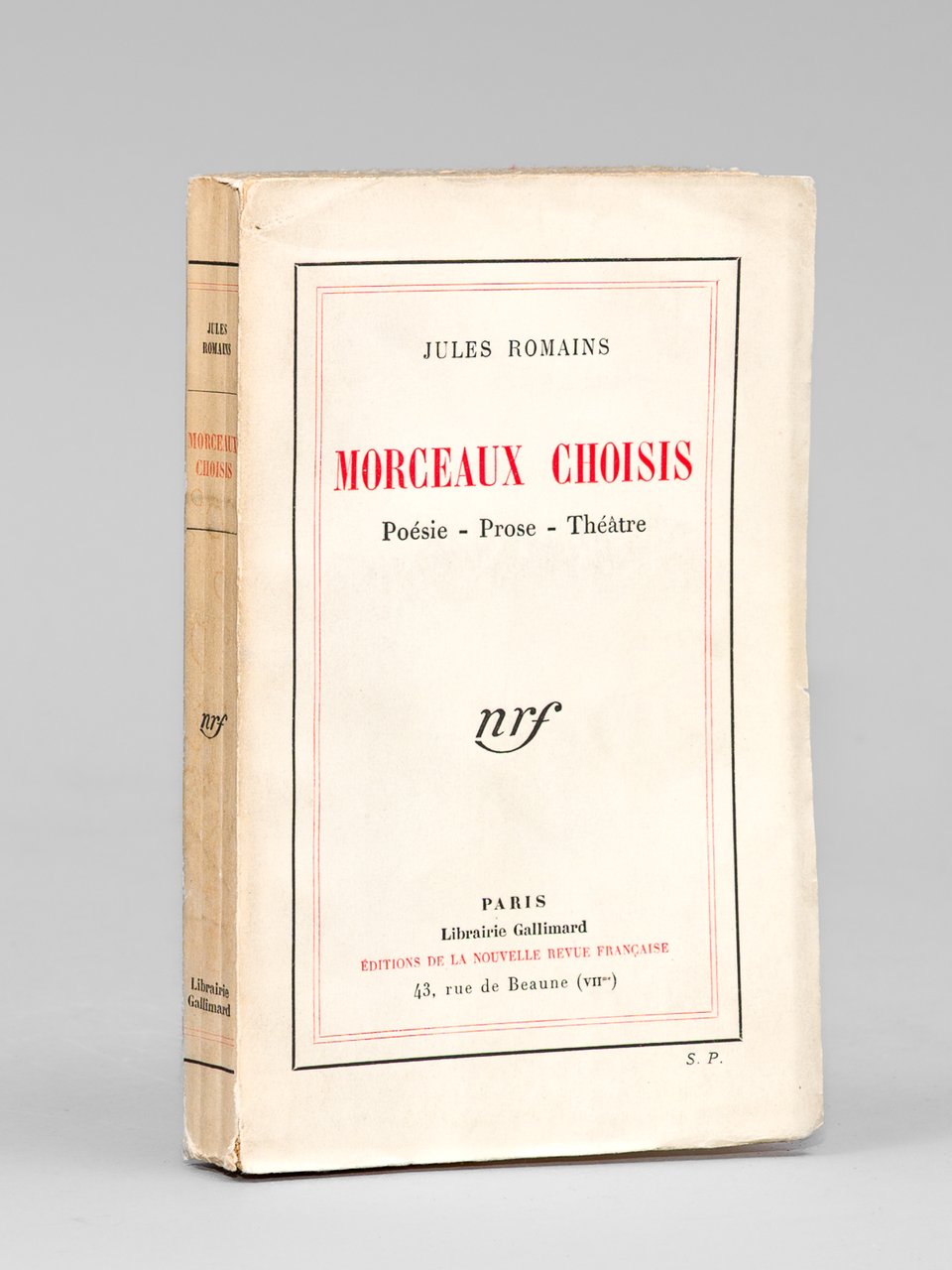 Morceaux choisis. Poésie - Prose - Théâtre [ Livre dédicacé …