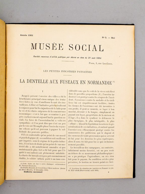 Musée social, Société reconnue d'utilité publique [ un numéro ] …