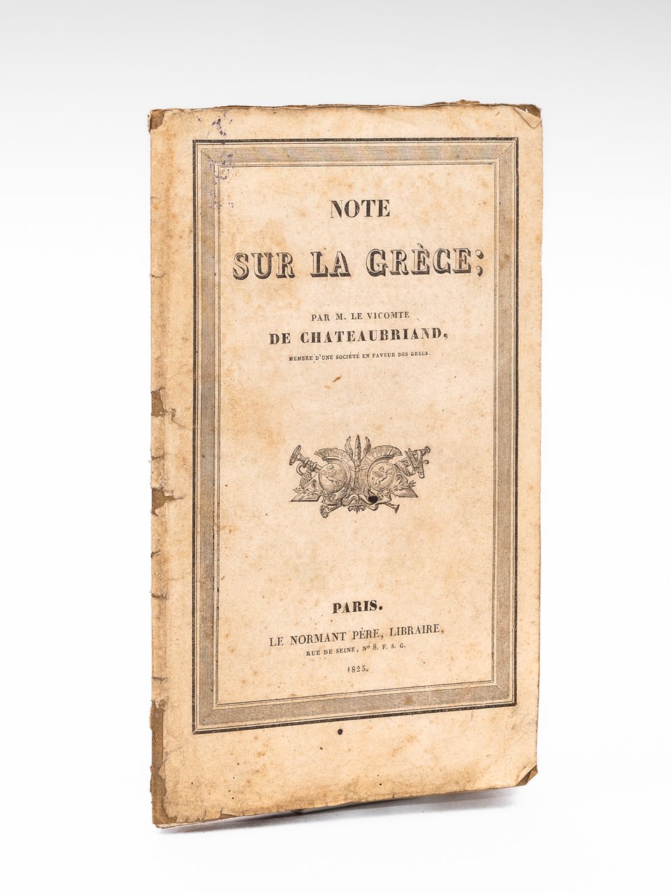 Note sur la Grèce, par M. le Vicomte de Chateaubriand, …