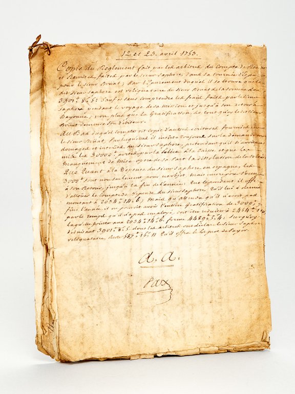 " Nous soussignés arbitres nommés et accordés par les Sieurs …