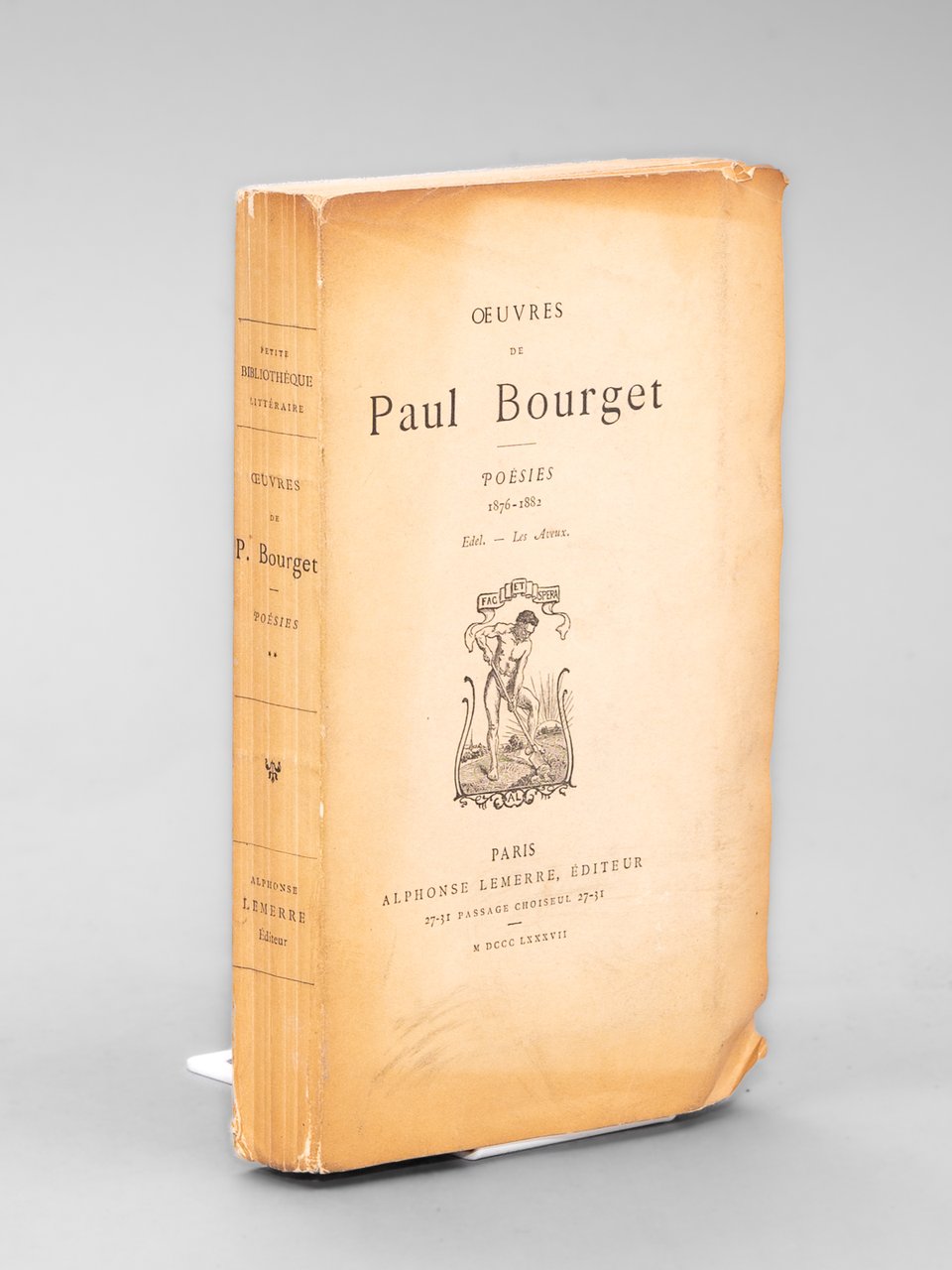 Oeuvres de Paul Bourget. Poésies 1876-1882. Edel - Les Aveux … | Immagine principale
