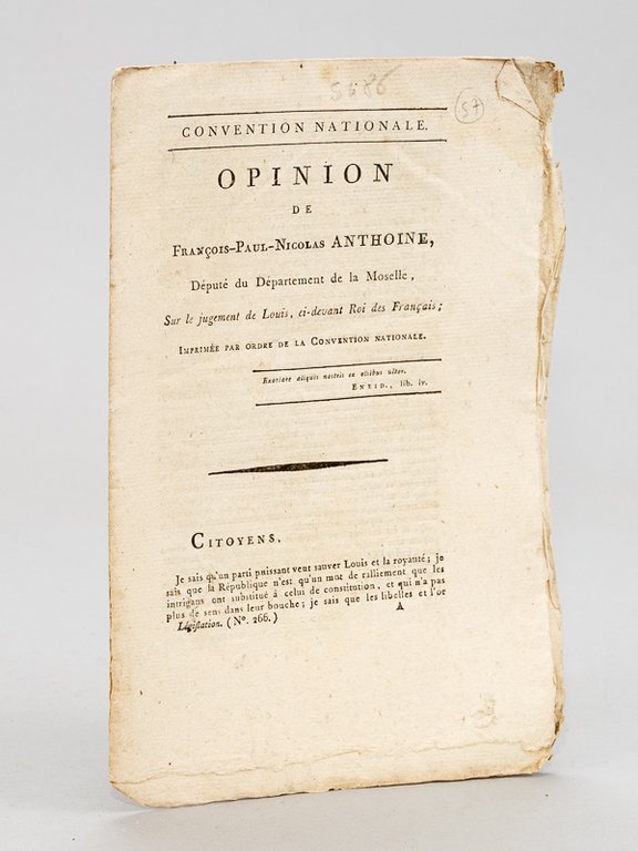 Opinion de François-Paul-Nicolas Anthoine, Député du Département de la Moselle, …