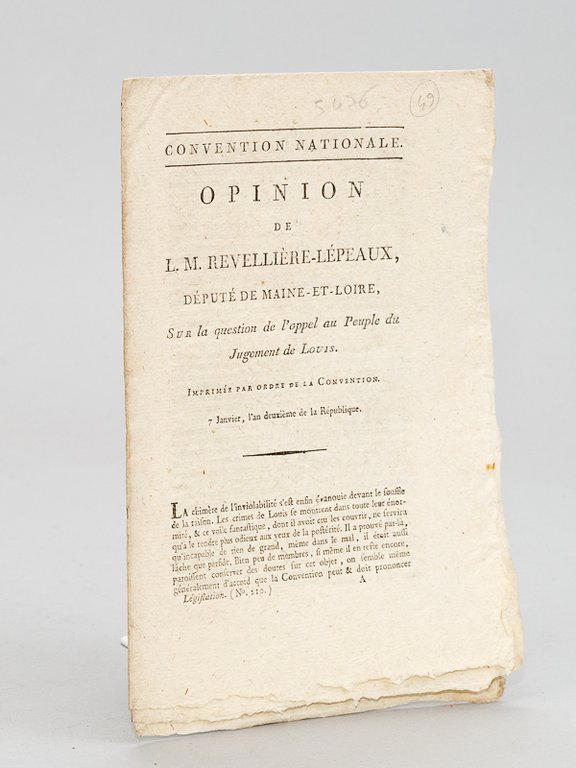 Opinion de L. M. Revellière-Lépeaux, Député de Maine-et-Loire, sur la …