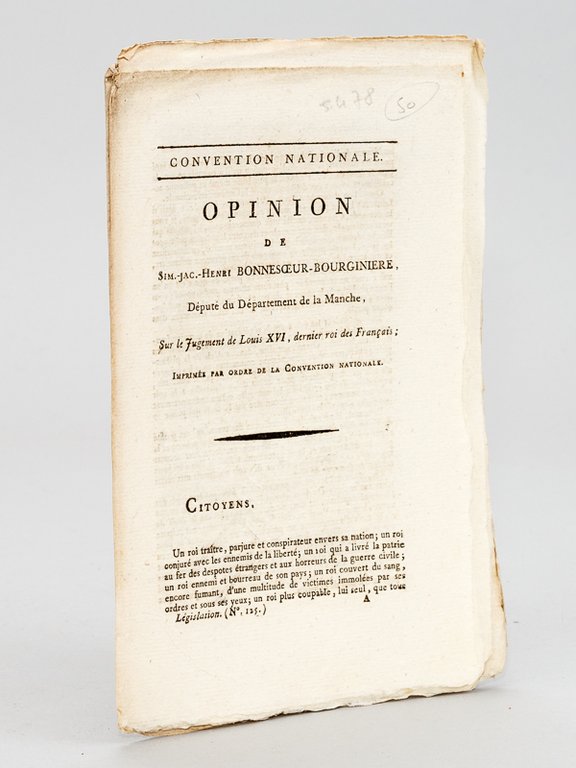 Opinion de Sim.Jac.-Henri Bonnesoeur-Bourginière, Député du Département de la Manche, …