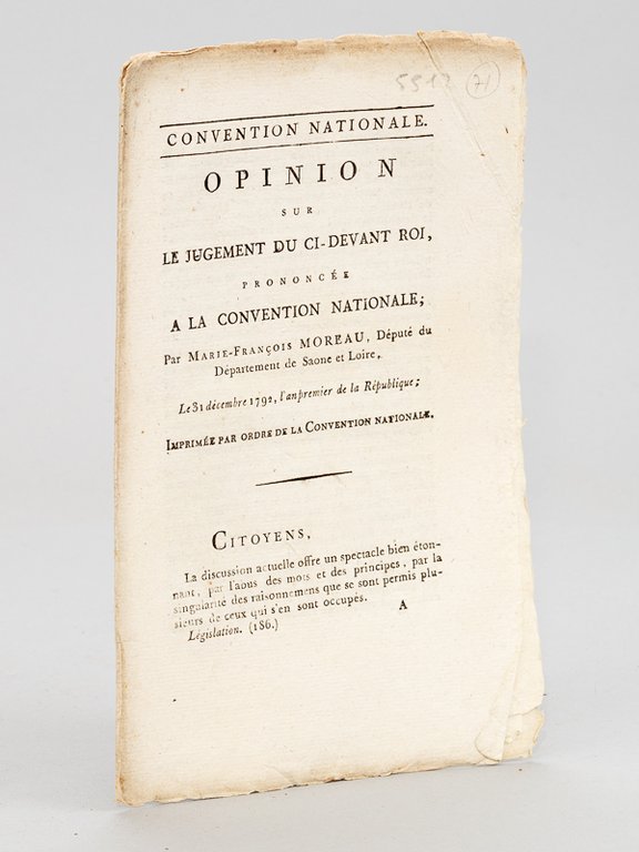 Opinion sur le jugement du ci-devant Roi, prononcée à la … | Immagine Gallery 2