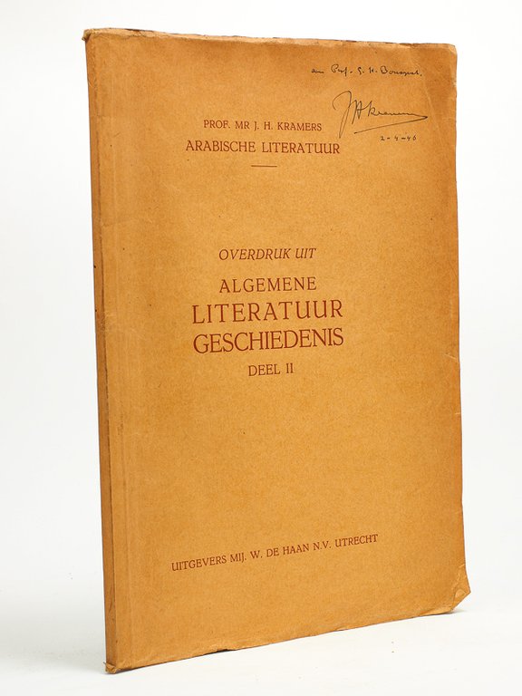 Overdruuk uit algemene Literatur Geschiedenis , Deel II [ signed …