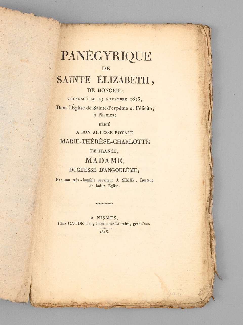 Panégyrique de Sainte Elizabeth, de Hongrie ; prononcé le 19 …