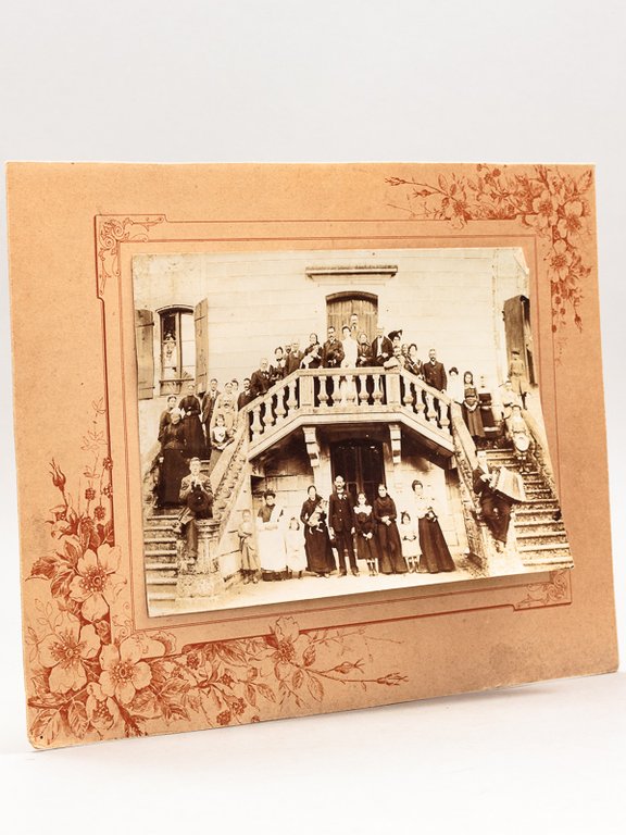 Photographie ancienne de groupe pour mariage. Mention Jeanne Faure, Pessac …