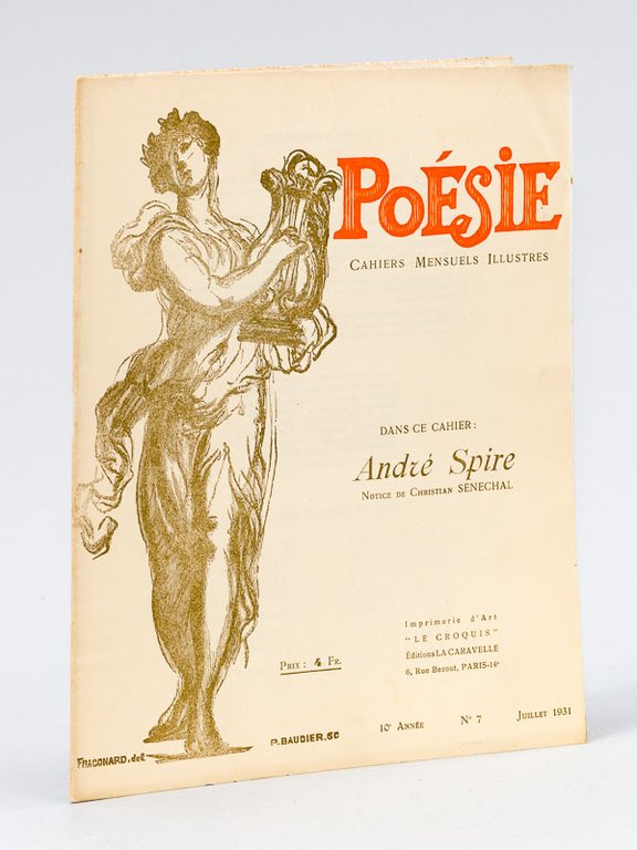 Poésie. Cahiers Mensuels Illustrés. 10e Année N° 7 - Juillet …
