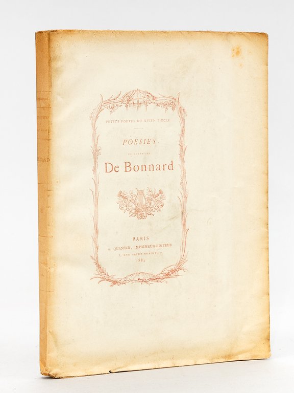 Poésies diverses du Chevalier de Bonnard [ Exemplaire sur Chine …