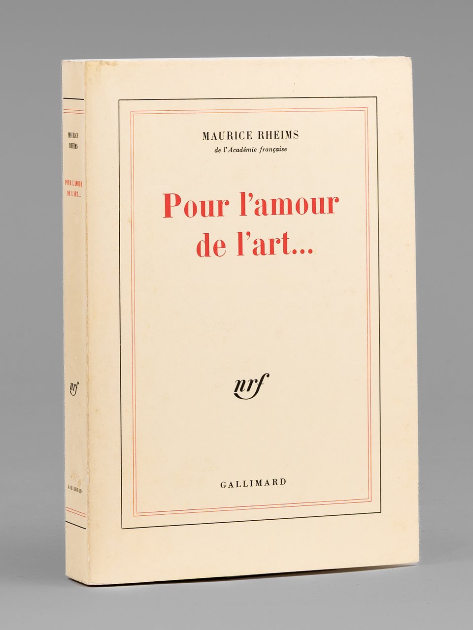 Pour l'Amour de l'Art. [ Livre dédicacé par l'auteur à …