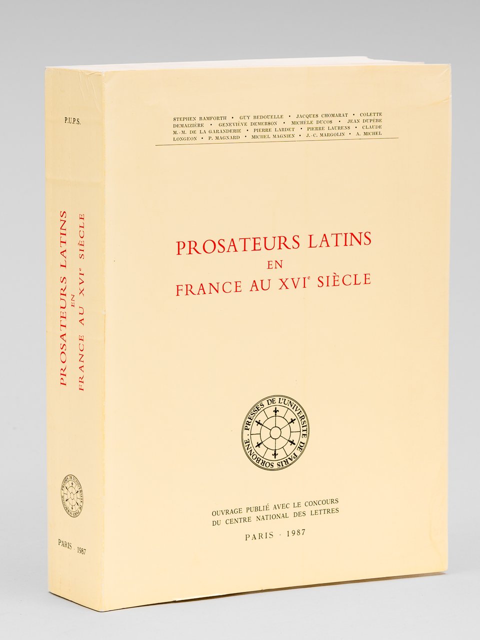 Prosateurs Latins en France au XVIe siècle.