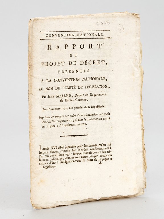Rapport et projet de décret, présentés à la Convention Nationale, …