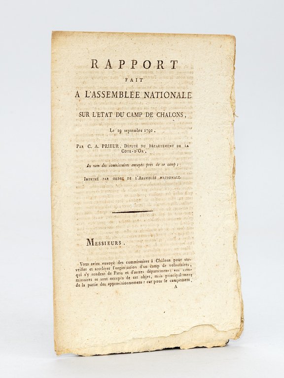 Rapport fait à l'Assemblée Nationale sur l'état du Camp de …