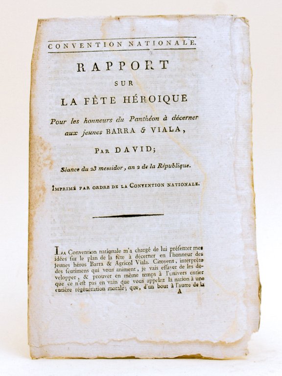 Rapport sur la Fête Héroïque pour les honneurs du Panthéon …