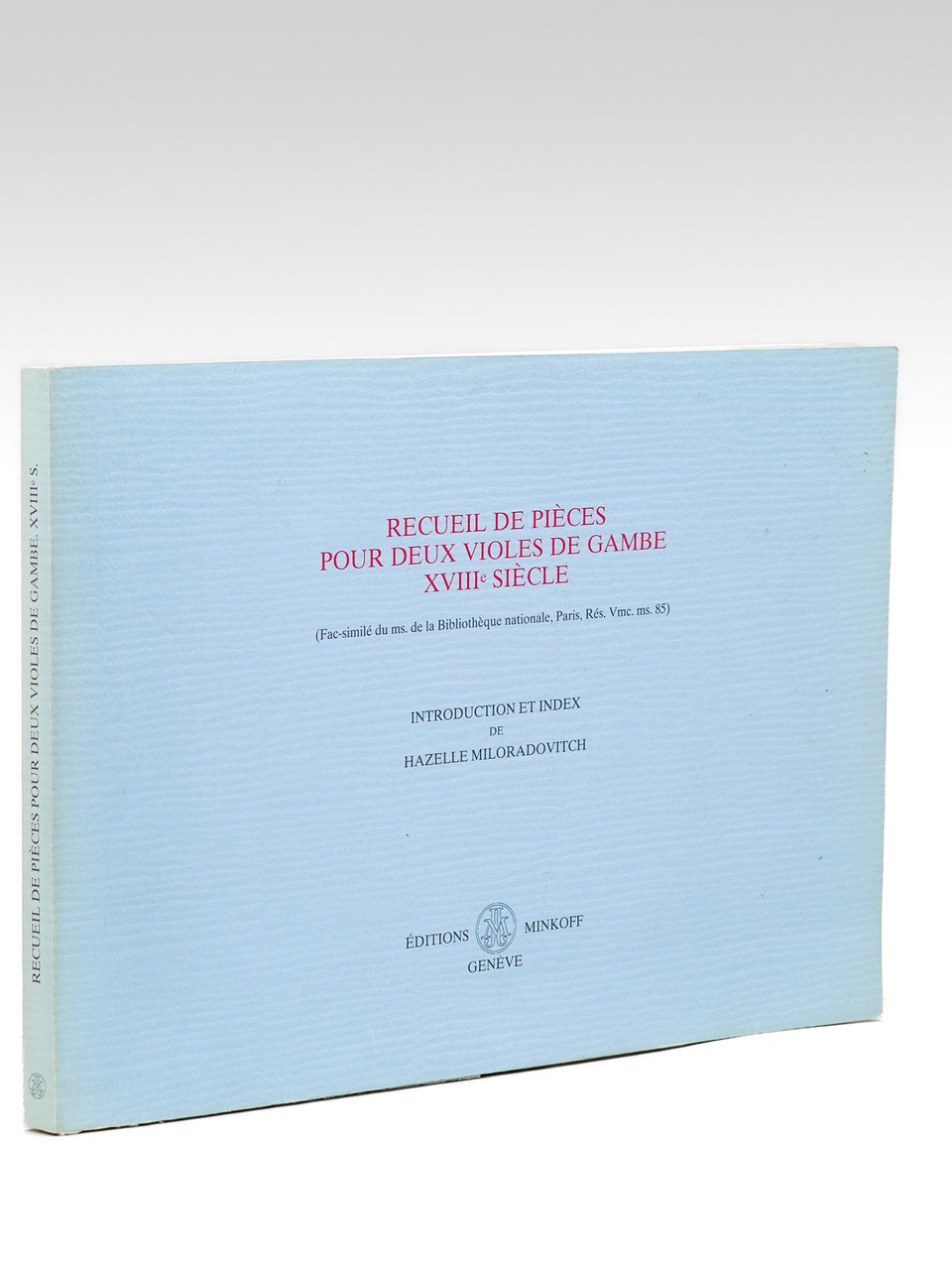 Recueil de pièces pour deux violes de gambe XVIIIe siècle …