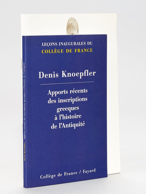 Remise à Denis Knoepfler d'un objet significatif pour son entrée …