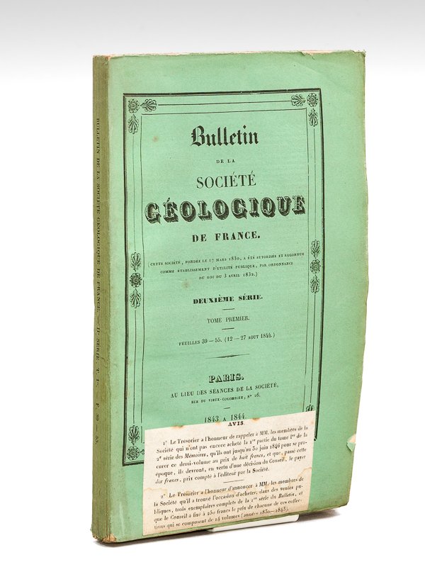 Réunion Extraordinaire à Chambéry, du 12 au 27 août 1844. …