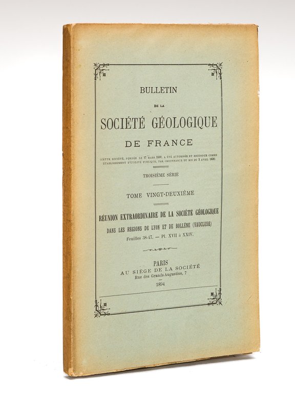 Réunion extraordinaire de la Société Géologique dans les régions de …