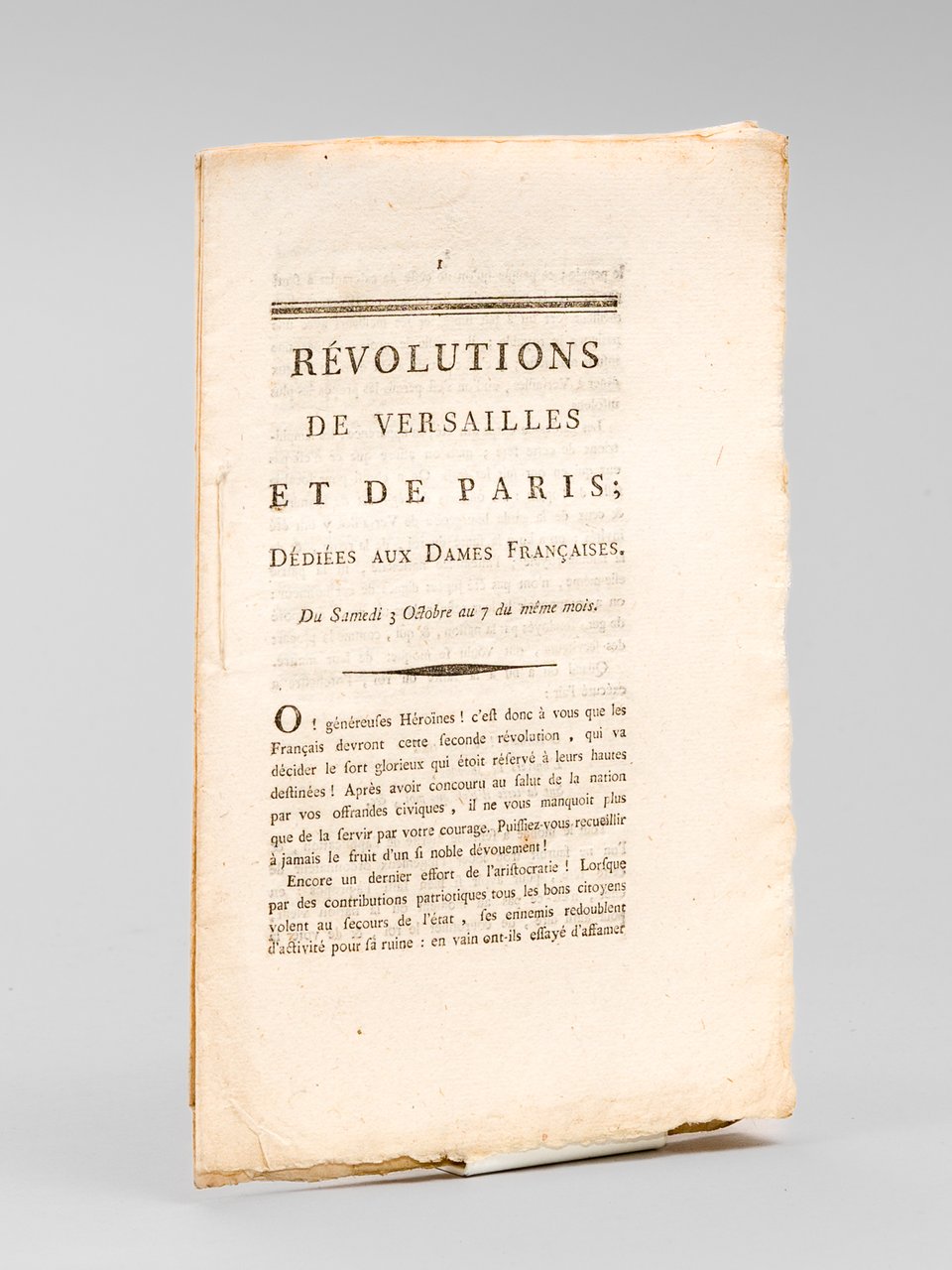 Révolutions de Versailles et de Paris ; dédiées aux Dames …