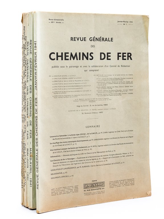Revue Générale des Chemins de Fer. (Année 1941 - Soixantième …