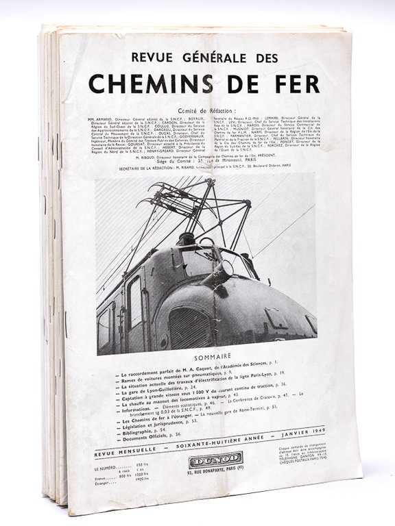 Revue Générale des Chemins de Fer. (Année 1949 - Soixante-Huitième …