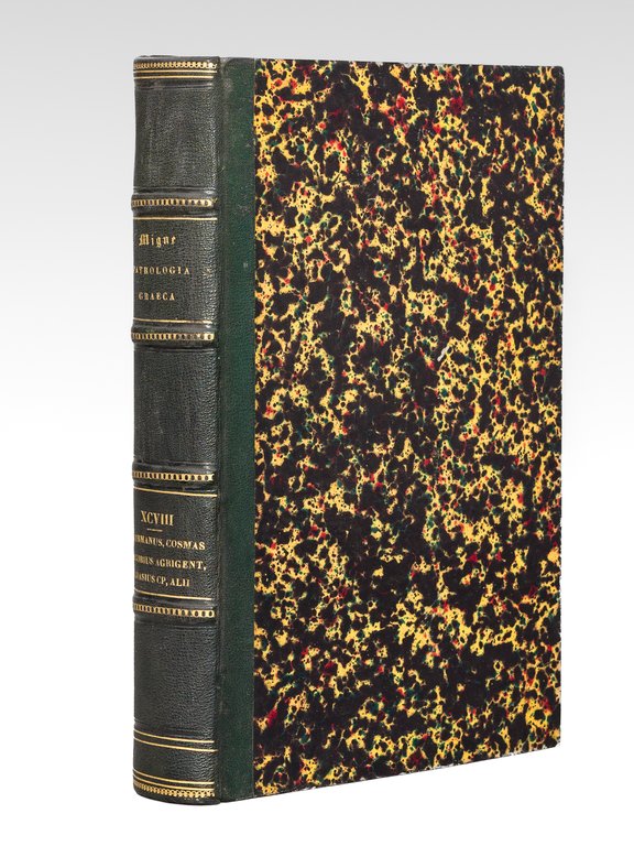 S.P.N. Germani Archiepiscopi Constantinopolitani Opera Omnia, Accedunt SS. Gregorii Agrigentini, Tarasii CP., Cosmae Hierosolymitani , Pantaleonis Diaconi CP., etc. (1 Tome - Complet). Patrologiae Cursus completus. Series Graeca. Tomus XCVIII [ Patrologia Graeca Tome 98 - Germain Ier de Constantinople, Côme de Jérusalem, Grégoire d'Agrigente, anonyme Becuccianus, Pantoléon le Diacre, Adrien le Moine, Épiphanios le Diacre, Pachomios le Moine, Philotheos le Moine, Taraise de Constantinople ]