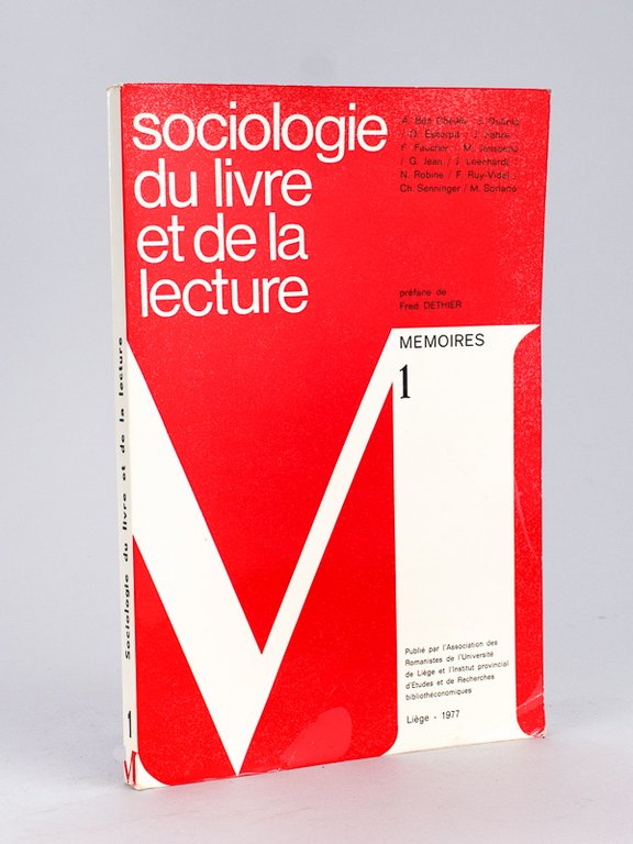 Sociologie du Livre et de la Lecture. Mémoires : 1 …