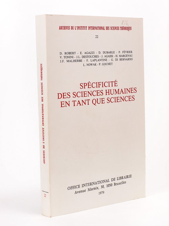 Spécificités des sciences humaines en tant que sciences. Colloque de …