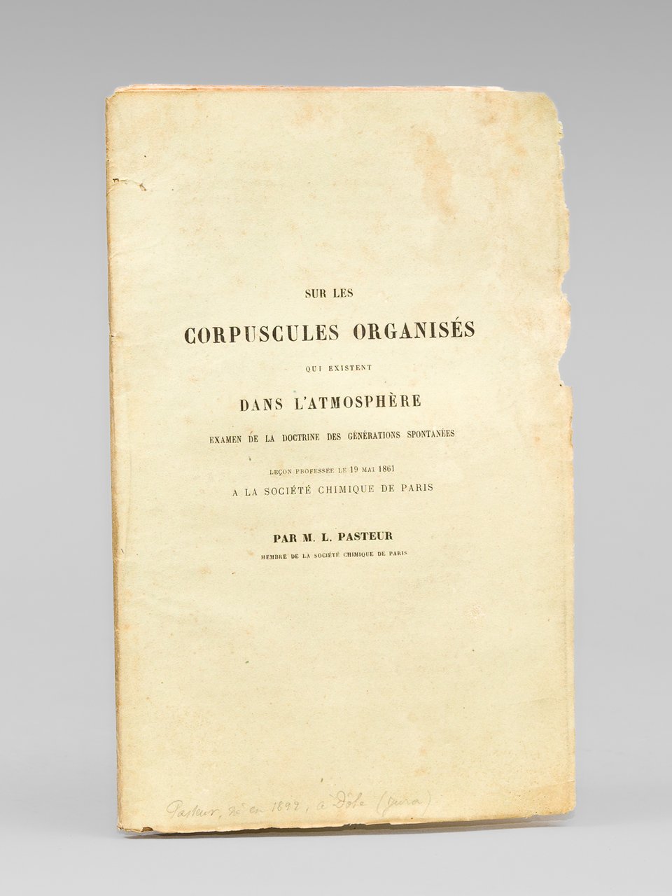 Sur les Corpuscules organisés qui existent dans l'atmosphère. Examen de …