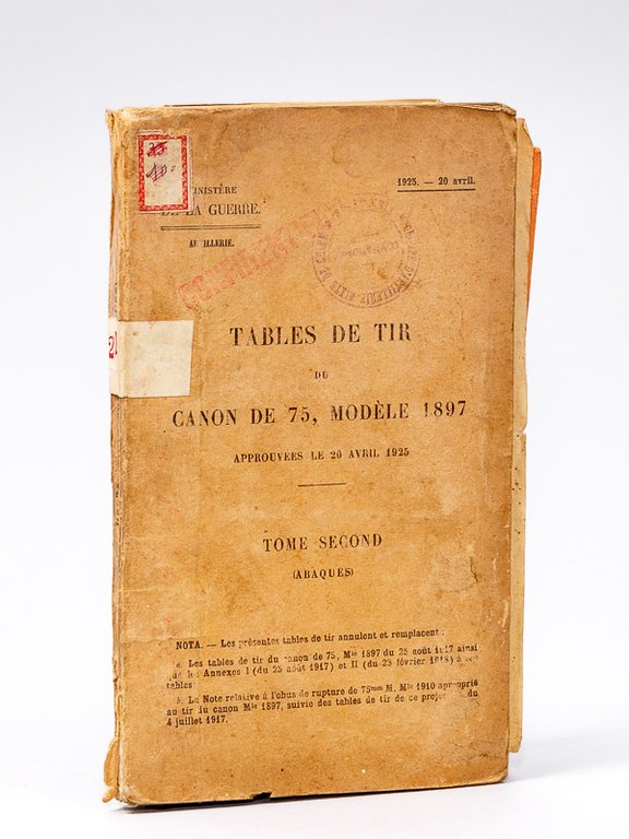 Tables de Tir du Canon de 75, Modèle 1897 approuvées … | Immagine Gallery 2