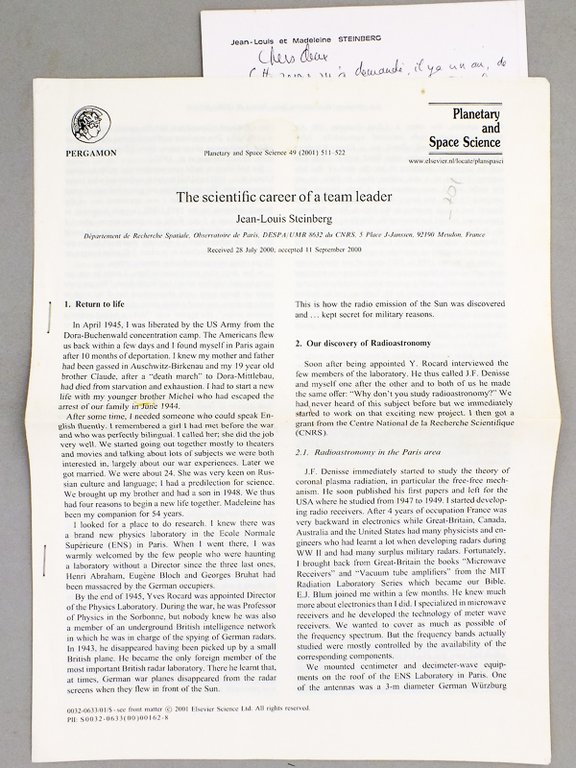 The scientific career of a team leader ( Planetary and … | Immagine Gallery 2