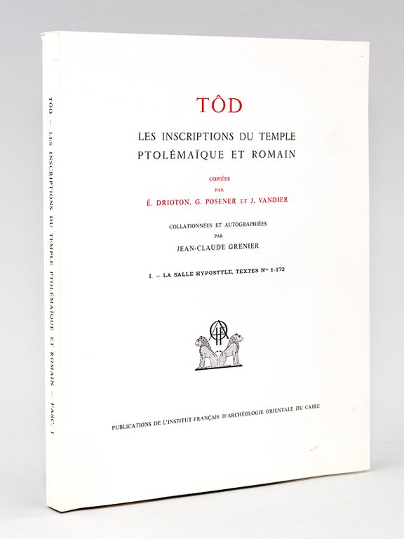 Tôd. Les Inscriptions du Temple Ptolémaïque et Romain. I : … | Immagine Gallery 2