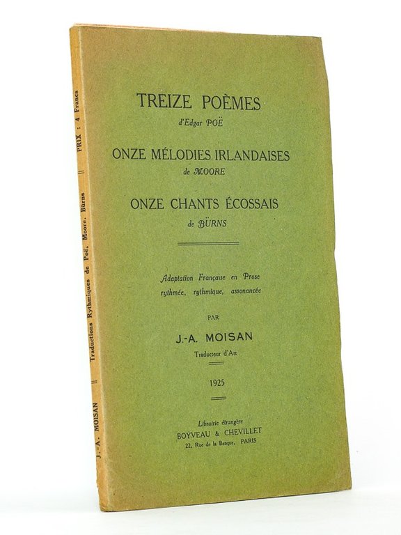 Treize Poèmes d'Edgar Poe - Onze Mélodies Irlandaises de Moore …